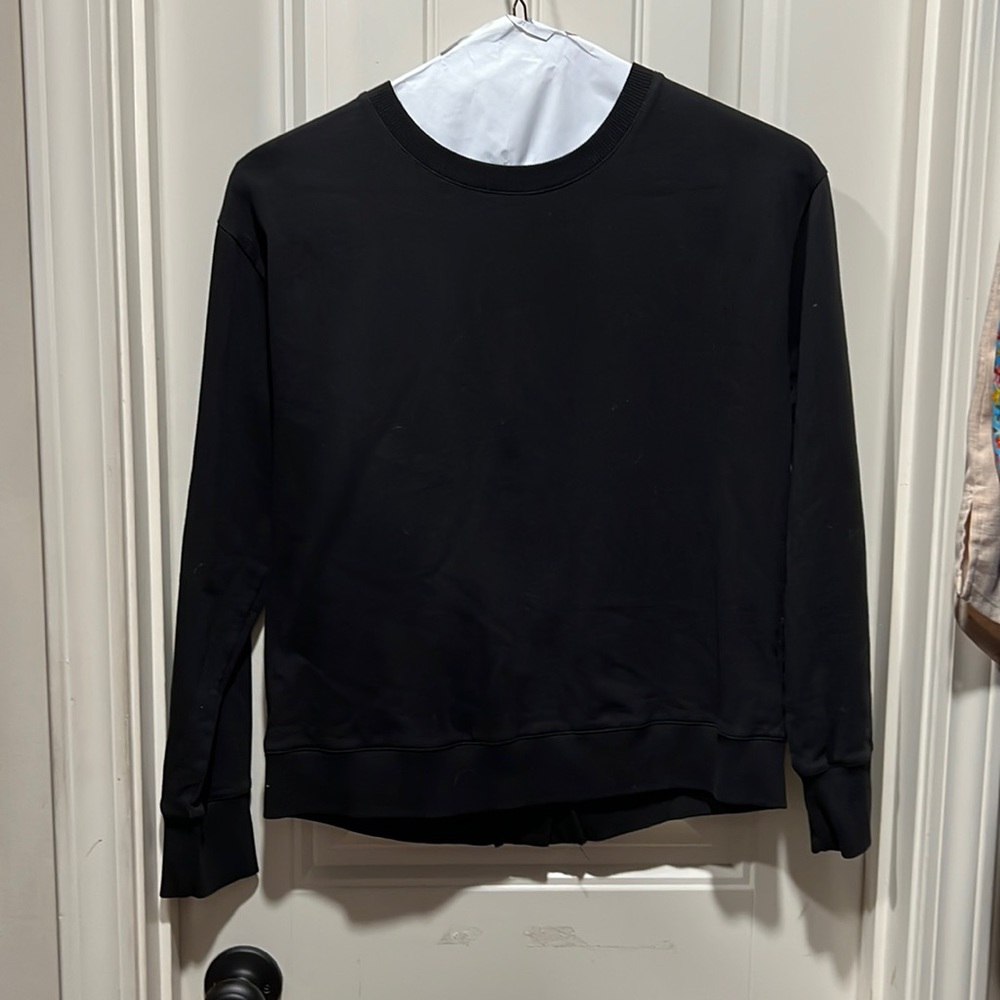 White + Warren black pullover